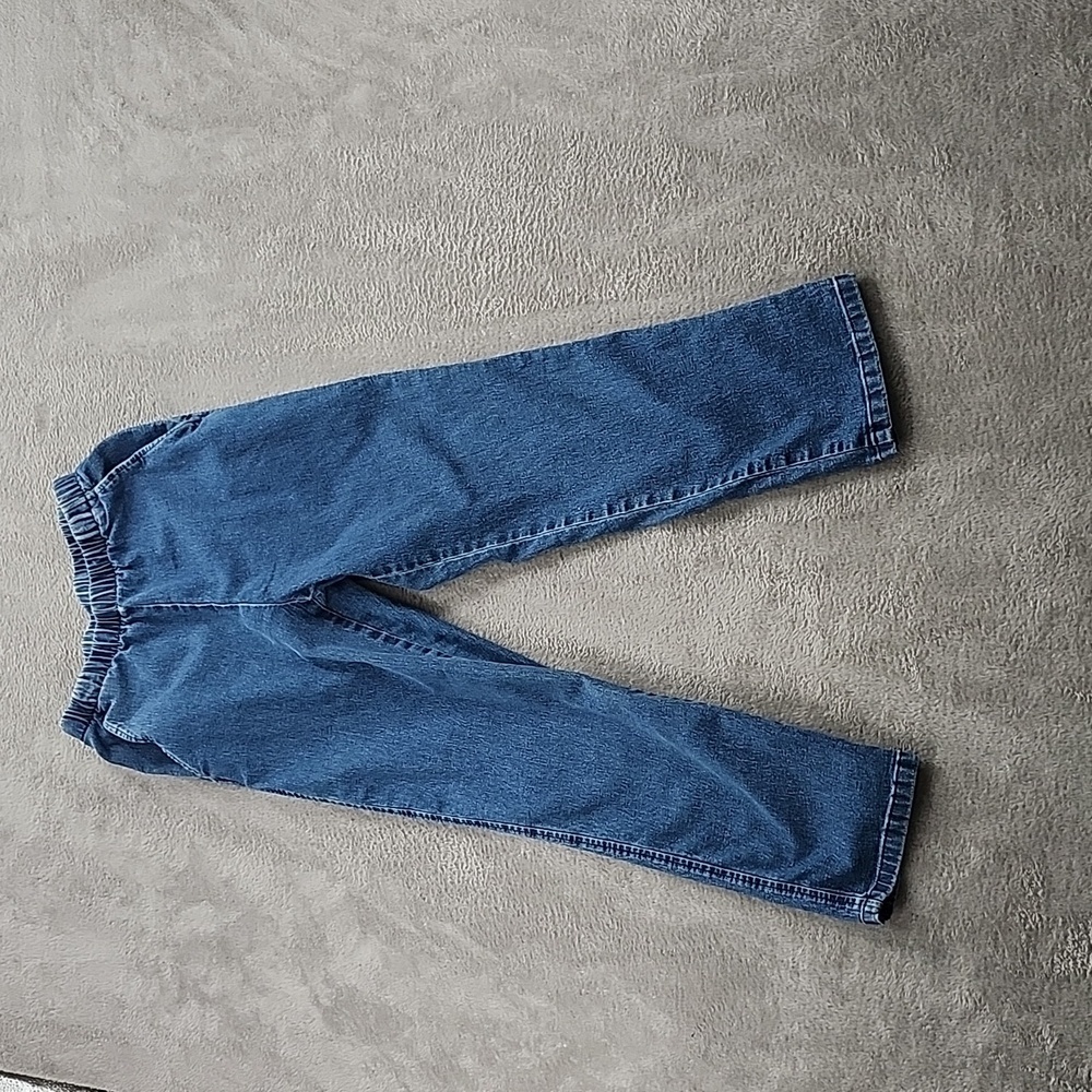 Alia Jeans Womens 6P Pull On Elastic Waist Pockets Blue Denim Cropped